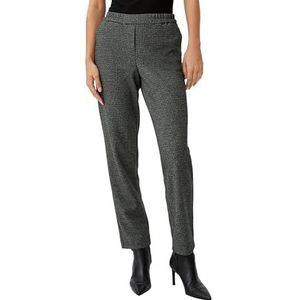 comma - Straight Fit Pantalon - Zwart/Grijs - Pied-de-Poule