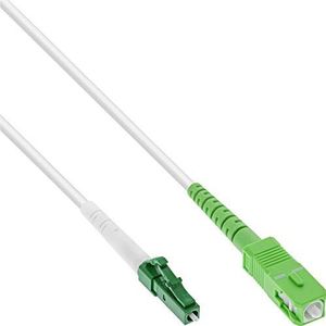InLine® LWL Simplex kabel, FTTH, LC/APC 8° naar SC/APC 8°, 9/125µm, OS2, 20m