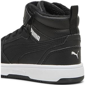 PUMA Unisex Rebound V6 Mid WTR Ac+ PS sneakers voor kinderen, zwart wit, 29 EU