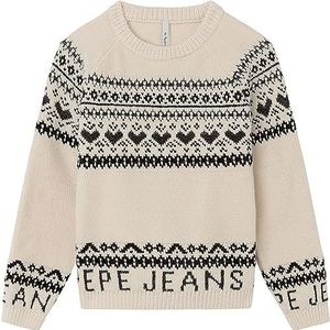 Pepe Jeans Rosalia Pullover Sweater voor meisjes, Beige (Ivoor), 10 jaar
