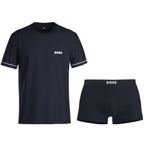 BOSS Heren T-shirt + Trunk Gift_Set_Underwear, Dark Blue405, L