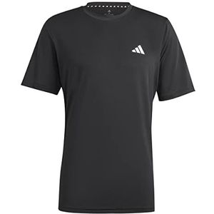 Adidas Heren T-shirt (korte mouw) Tr-Es Stretch T, Zwart/Wit, IC7413, XL