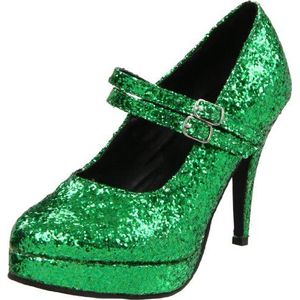 Ellie Shoes Dames 421-Jane-G Maryjane Pomp, Groene Glitter, 42 EU