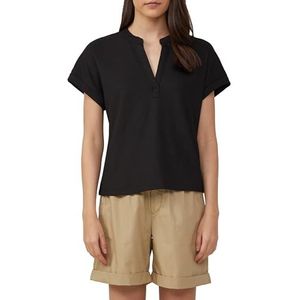 s.Oliver - Blouseshirt - Zwart - Losse Pasvorm - Kwartmouw