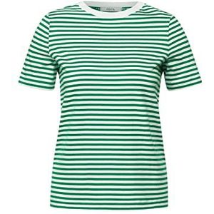 Cecil Gestreept T-shirt voor dames, cheeky green, L