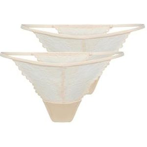 Only Dames Onldelicate Lace String 2-Pack Acc, Peach Taffy, M (2-pack), perzik taffy, M