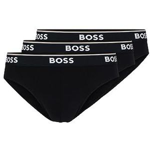 BOSS Heren 3-pack Classic Regular Fit Stretch Slips3? ??? ?? ?? ???? paquete De 3 Calzoncillos Elásticos Cl Briefs, Zwart, L UK, Zwart, L