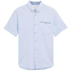TOM TAILOR heren overhemd, 37977 - Light Blue Structured Slub, XXL