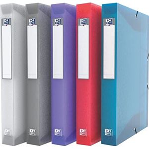 Oxford Hawai Ordner A4, van kunststof, transparant, 5 kleuren, 6 stuks