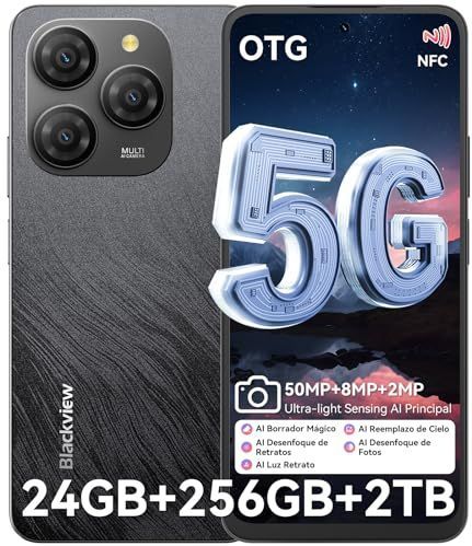 Blackview SHARK 9-5G Android Smartphone 14 24GB+256GB/2TB,50MP+8MP Mobile, 6.67"" 90Hz 700nits, Battery 5000mAh, Face ID/Fingerprint/FM/NFC/Super PD/2.7Ghz 8 Cores Free Mobile Phones