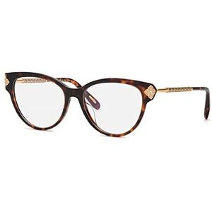 Chopard bril voor dames, Glanzend bruin/geel Havana, 54