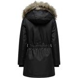 ONLY Onliris Fur Winter Parka Cc 2023 Otw mantel dames, Black/Detail:NATURE FUR, XS