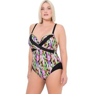 Ulla Popken - Badpak - Gemengde Kleuren - T-shirt - Zonder Beugel