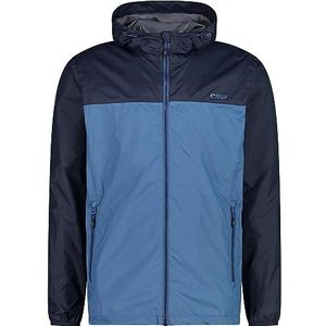 CMP - Heren regenjas met vaste capuchon, Dusty Blue, 48