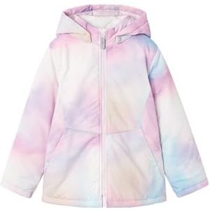 NAME IT Meisjes NKFMAXI Jacket AOP korte jas, paars, 116, lila, 116 cm