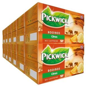 Pickwick Rooibos Thee Citrus met een Vleugje Citrus (240 Theezakjes - 100% Natuurlijk - Cafeïnevrije Thee - UTZ Gecertificeerd) - 12 x 20 Zakjes