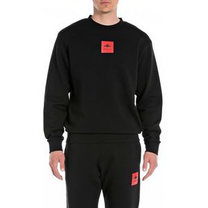 Replay Heren sweatshirt sweater Regular fit Pure Logo Collectie, 098 Black, L