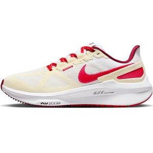 Nike Air Zoom Structure 25 Prm, herensneakers, White University Red Coconut Milk, 40.5 EU