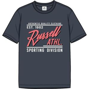 RUSSELL ATHLETIC Rasd-s/S Crewneck T-shirt heren, Ombre Blauw, L