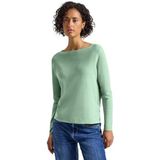 STREET ONE - Gebreide Trui - Serene Green Mel - Met Boothals
