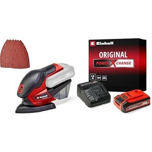 Einhell accu multischuurmachine TE-OS 18/150 Li Solo Power X-Change (18 V, levering zonder accu en lader) & Origineel Einhell Power X-Change startkit voor batterijen en laders (18 V)