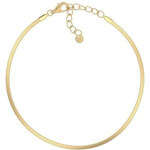 Jean & Len Isabell armband in goud, vrij van nikkel, lood en cadmium, 14K verguld, 316L roestvrij staal, in grootte verstelbaar (16 + 3 cm), waterdichte armband voor dames