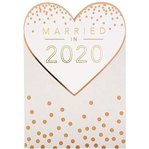 Getrouwd in 2020 Huwelijksfeestkaart van Hallmark - Gesneden Ontwerp