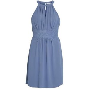 Vila Dames Vimilina halterneck dress-Noos avondjurk, Coronet Blue/Detail: elastisch, 34