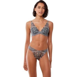 Triumph Dames Sensual Spotlight Highleg Brazilian Underwear, Pebble Grey, 36