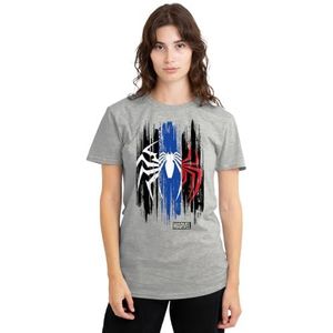 Spiderman Classic Gamerverse Spider Stripes dames T-shirt, atletische heide, XX-Large, Atletische Heather, XXL