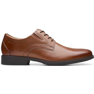 Clarks Heren Whiddon Plain Oxford Plat, Donker Tan Leer, 14 UK, donkerbruin leer, 49.5 EU
