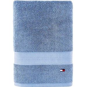 Tommy Hilfiger Eenkleurige badhanddoek, 76,2 x 137,2 cm, 100% katoen, 574 g/m², blauw