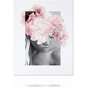 Declea Rechtvaardige moderne afbeelding, print met beschilderde bloemen - wanddecoratie frame voor woonkamer, ideaal voor een vleugje elegantie en stijl