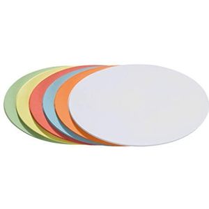 FRANKEN moderne kaarten ovaal / UMZ 1119 04 11x19cm geel 130 g / m² Inh.500 500 Stuk gesorteerde kleuren