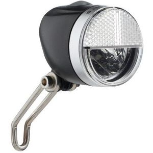 BÜCHEL Secu Sport S Fietslamp voor met schakelaar en reflector, dynamo-werking mogelijk, 40 lux, StVZO-goedkeuring en parkeerlicht, fietslamp voor, fietslamp voor