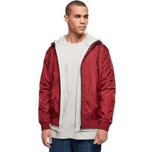 Build Your Brand Heren Windrunner - Bordeauxrood/Zwart