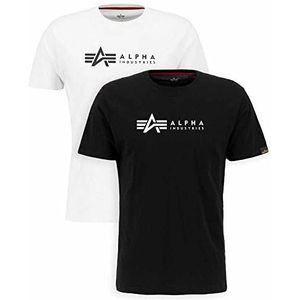 Alpha Industries - Shirt - Zwart - Katoen - Set van 2