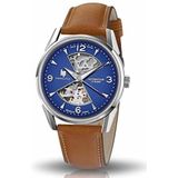 Lip Dames Analoog Automatisch Horloge met Gouden Armband 671575, Blauw, riem