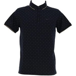 Teddy Smith Pasy 2 MC Total Navy/Micro Dots poloshirt voor heren, maat L, Total Navy/Micro Dots, L
