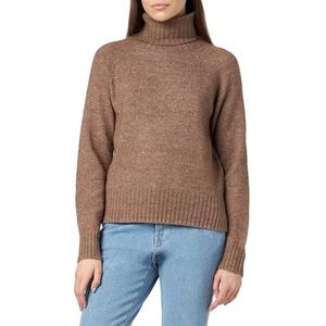 Bestseller A/S Dames VMDANIELA LS Cowlneck GA NOOS trui, Brown Lentil/Detail:W. Melange, XL, Brown Lentil/Detail:w. Melange, XL