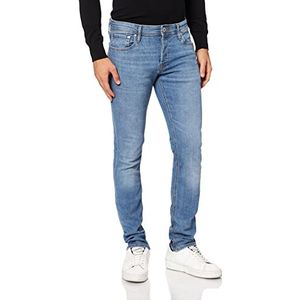 JACK & JONES Male Slim Fit Jeans Glenn ICON JJ 257 50SPS, Denim Blauw, 42W x 36L