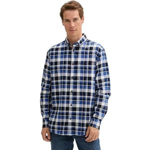 TOM TAILOR heren overhemd, 36708 - Blauw Wit Check, L