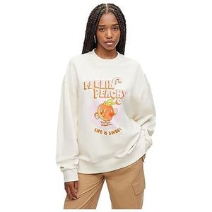 HUGO Drisina sweatshirt voor dames, Open White110, XXL