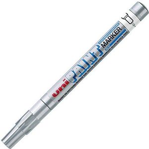 Uni-ball 182111 - lakmarker Uni Paint PX-21, met ronde punt, 1-1,5 mm, dun, zilver, 1 stuk