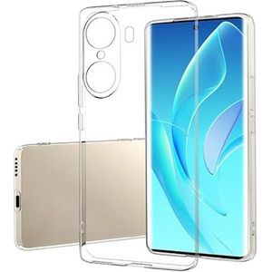 Transparante hoes voor Huawei Honor 60 Pro, 【Niet vergelend】Dunne hoes, schokbestendig, krasbestendig, transparante achterkant van zachte TPU-siliconen, transparant