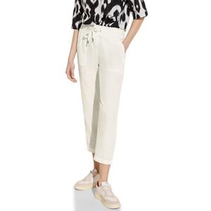 Street One Papertouch linnen broek voor dames, off-white, 42W / 28L