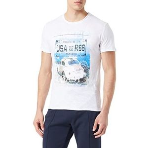 KEY LARGO Heren Road Trip Ronde T-Shirt, Wit (1000), M