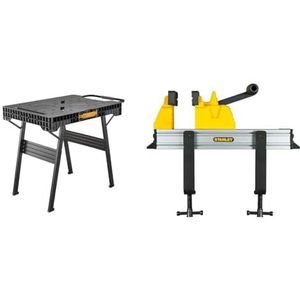 Stanley FatMax inklapbare werkbank (belastbaar tot 455 kg) FMST1-75672, 101x 60x 78 CM & Stanley Snelle schroefstok, 0-83-179.