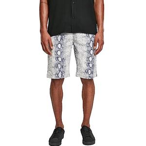 Urban Classics AOP Stretch Shorts voor heren, meerkleurig (Offwhite Snake 02049), 32