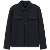 bugatti Overhemd voor heren, 8750-15125E, modern fit, hemdjack, kentkraag, drukknopen, borstzakken, 390-marine, L